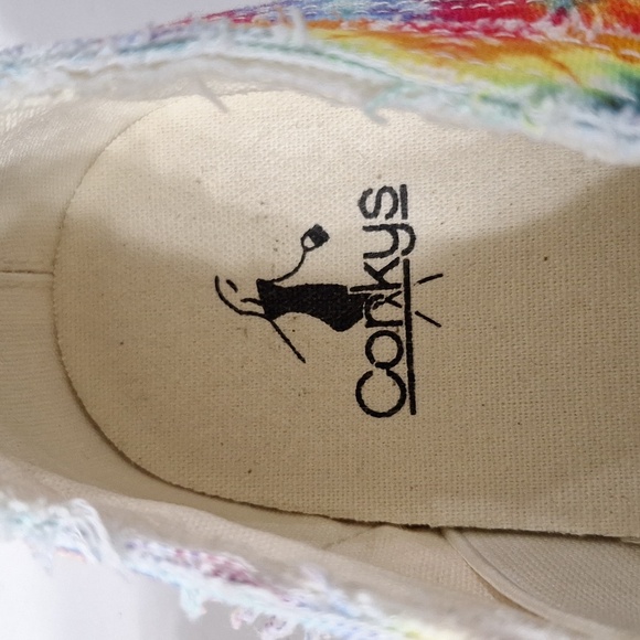 Corkys Multicolor Slip-On Streetwear Vibrant Tie-Dye Slip On Boho Sneakers Sz.10 - Picture 11 of 13